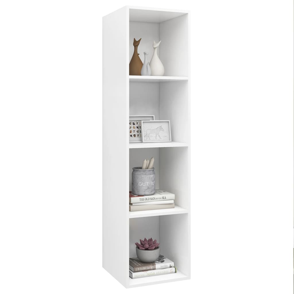 Meuble TV mural blanc 37x37x142,5 cm en matériau à base de bois