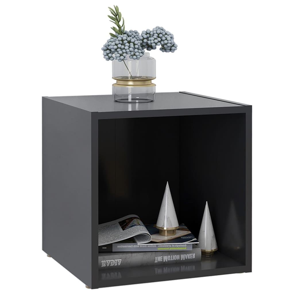Meubles TV 4 pcs. Gris 37x35x37 cm matériau bois