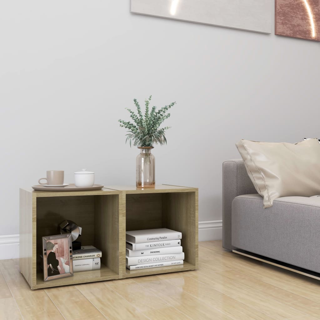TV cabinets 2 pieces Sonoma oak 37x35x37 cm wood material