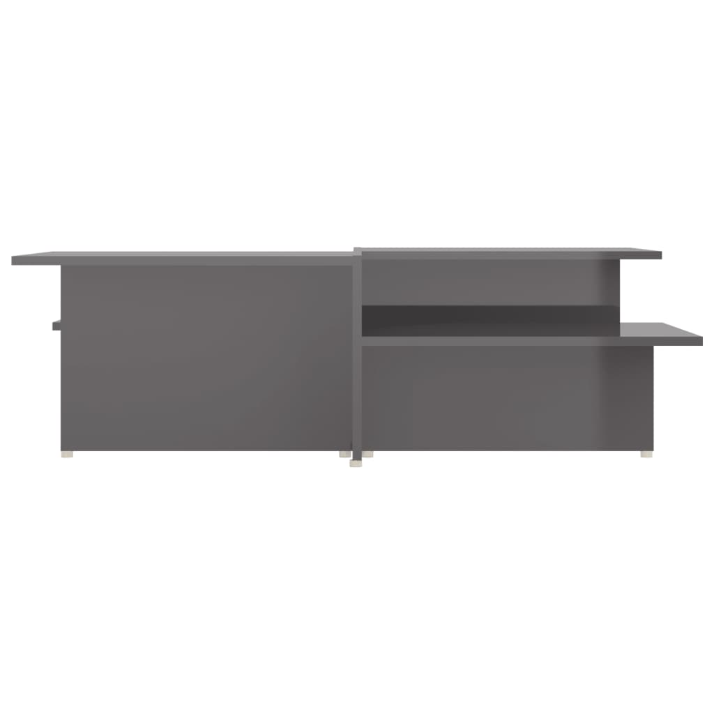 Couchtische 2 Stk. Hochglanz-Grau 111,5x50x33 cm Holzwerkstoff