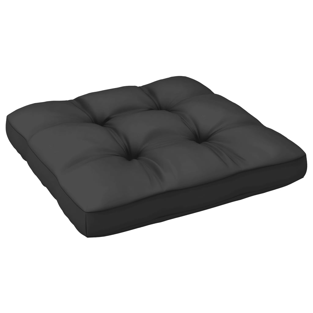 Garden Sofa 2-Seater with Cushions Gray Pine Solid Wood