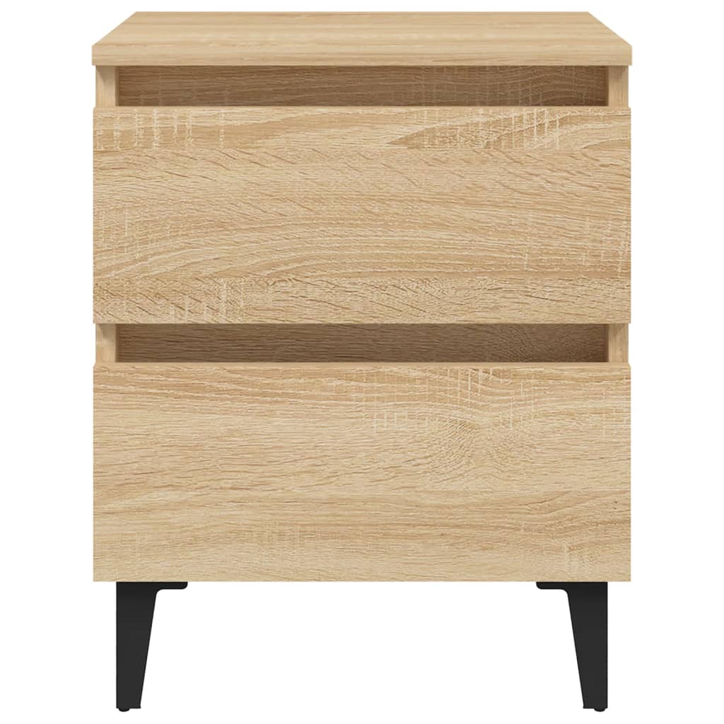 Tables de chevet 2 pcs. Chêne Sonoma 40x35x50 cm matériau bois