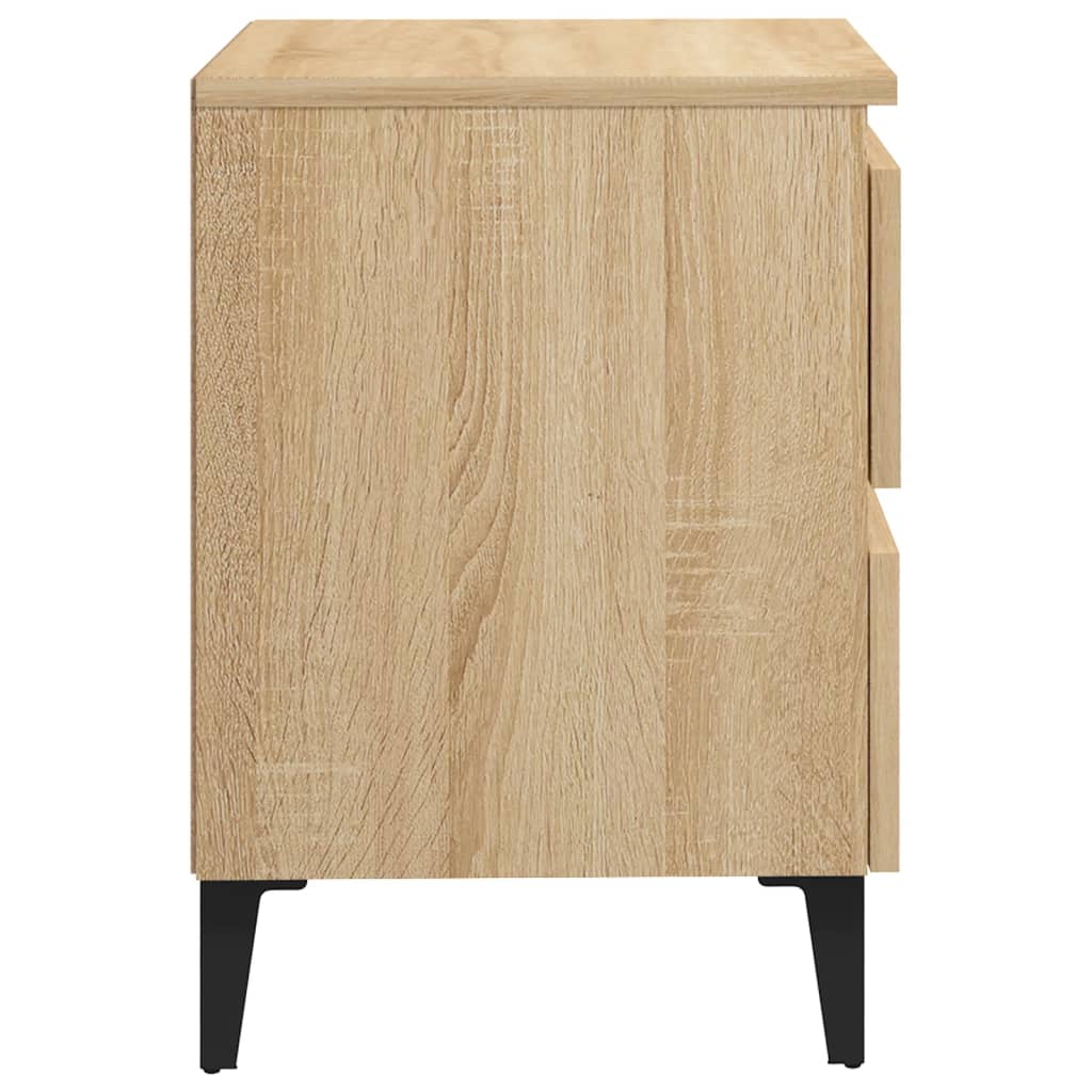 Tables de chevet 2 pcs. Chêne Sonoma 40x35x50 cm matériau bois