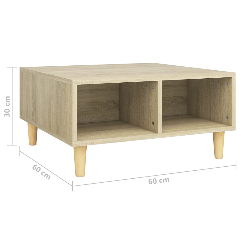Coffee table Sonoma oak 60x60x30 cm wood material