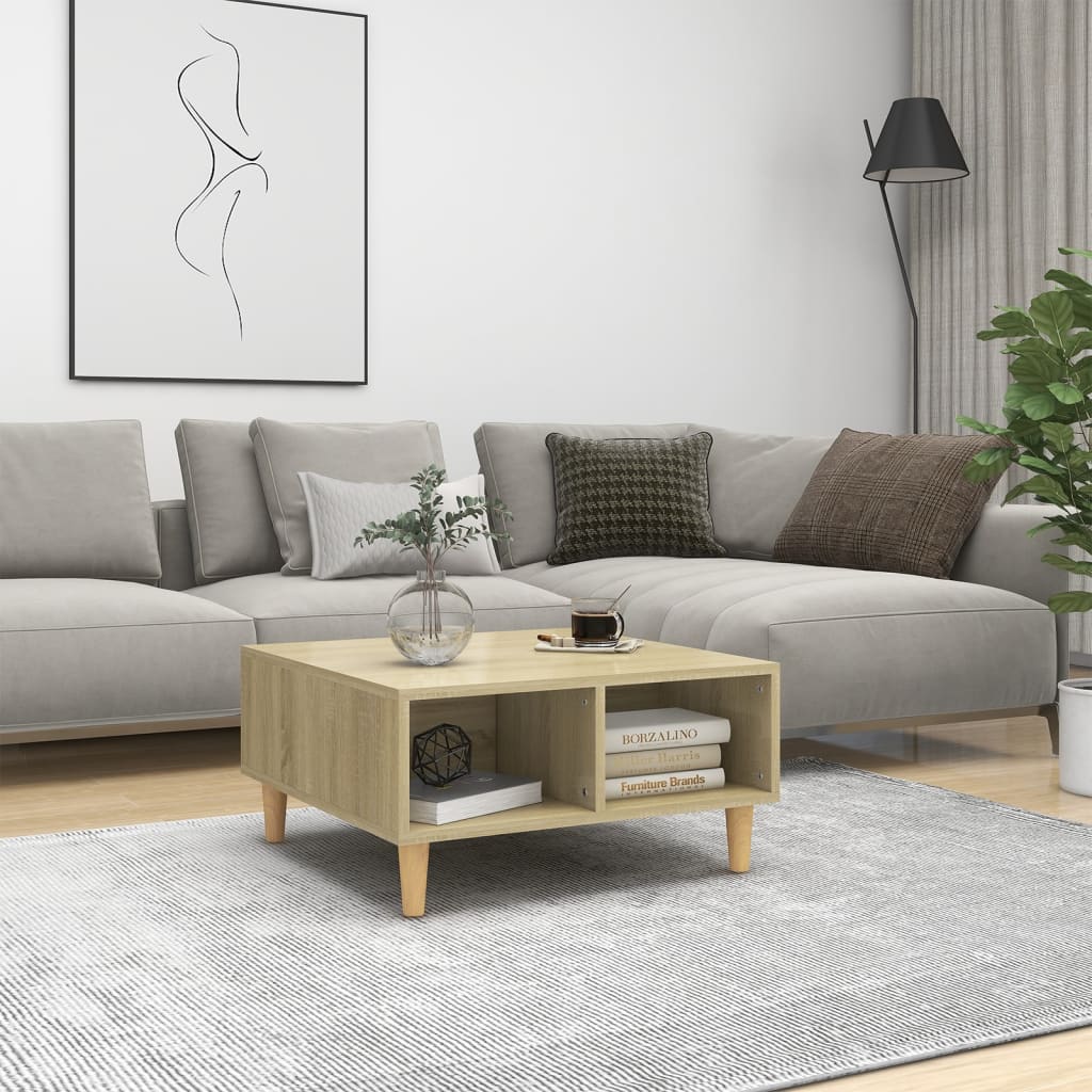 Coffee table Sonoma oak 60x60x30 cm wood material