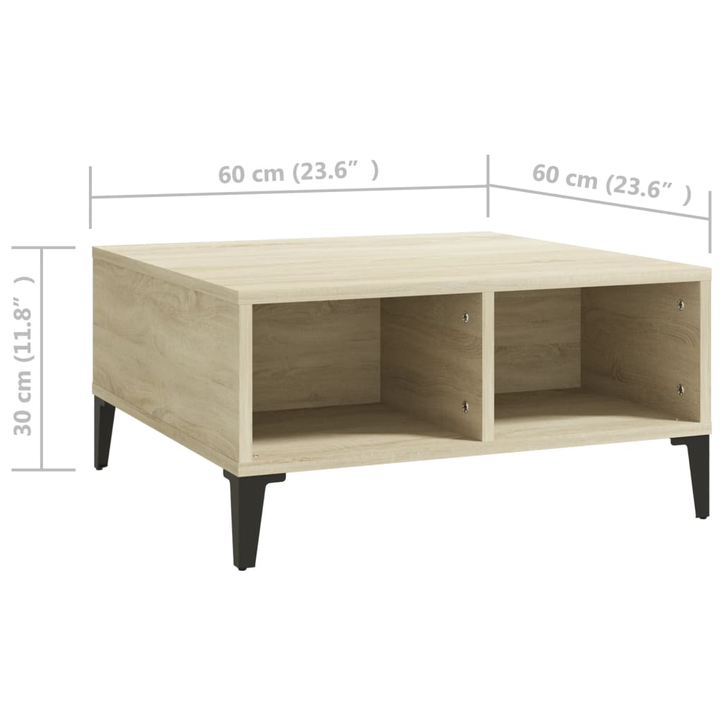 Coffee table Sonoma oak 60x60x30 cm wood material