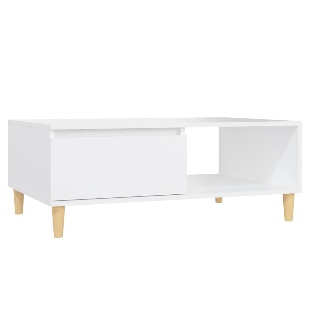Couchtisch Weiß 90x60x35 cm Holzwerkstoff