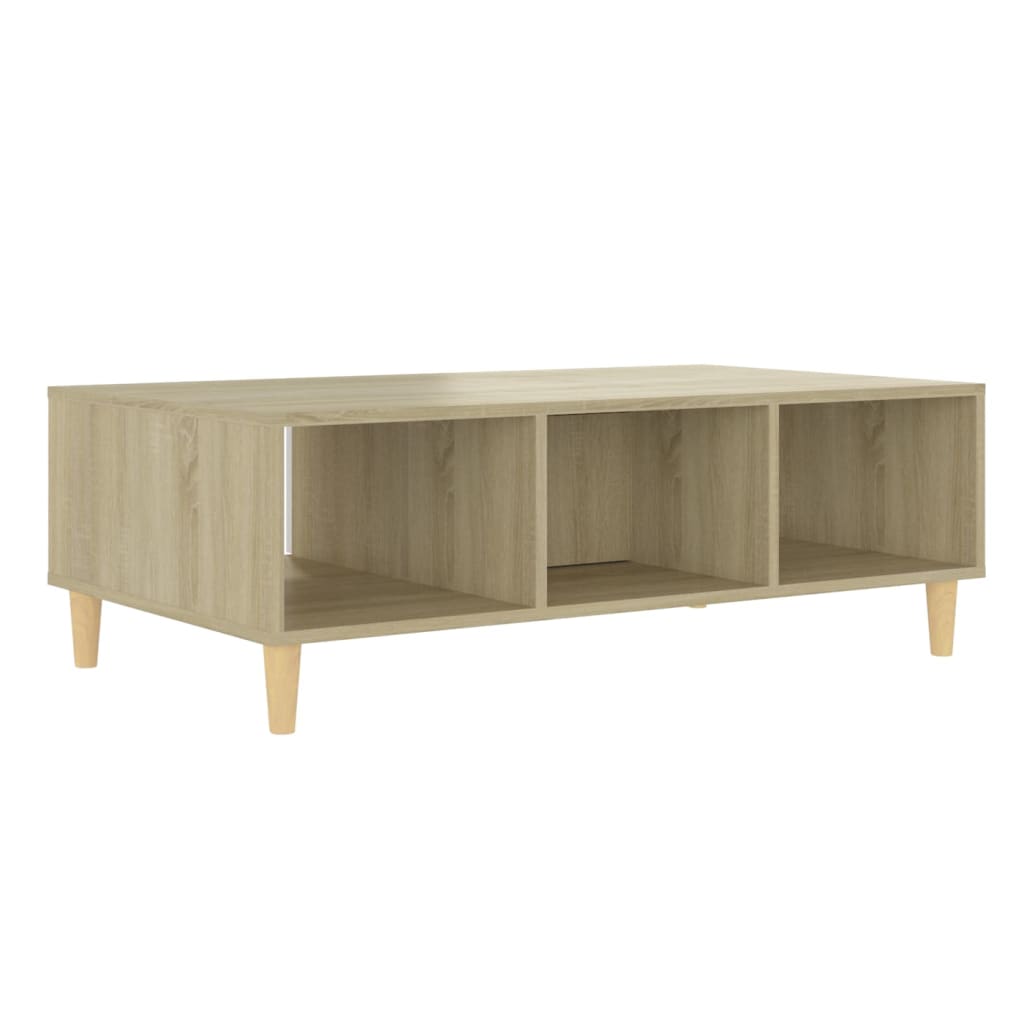 Couchtisch Weiß und Sonoma-Eiche 103,5x60x35 cm Holzwerkstoff