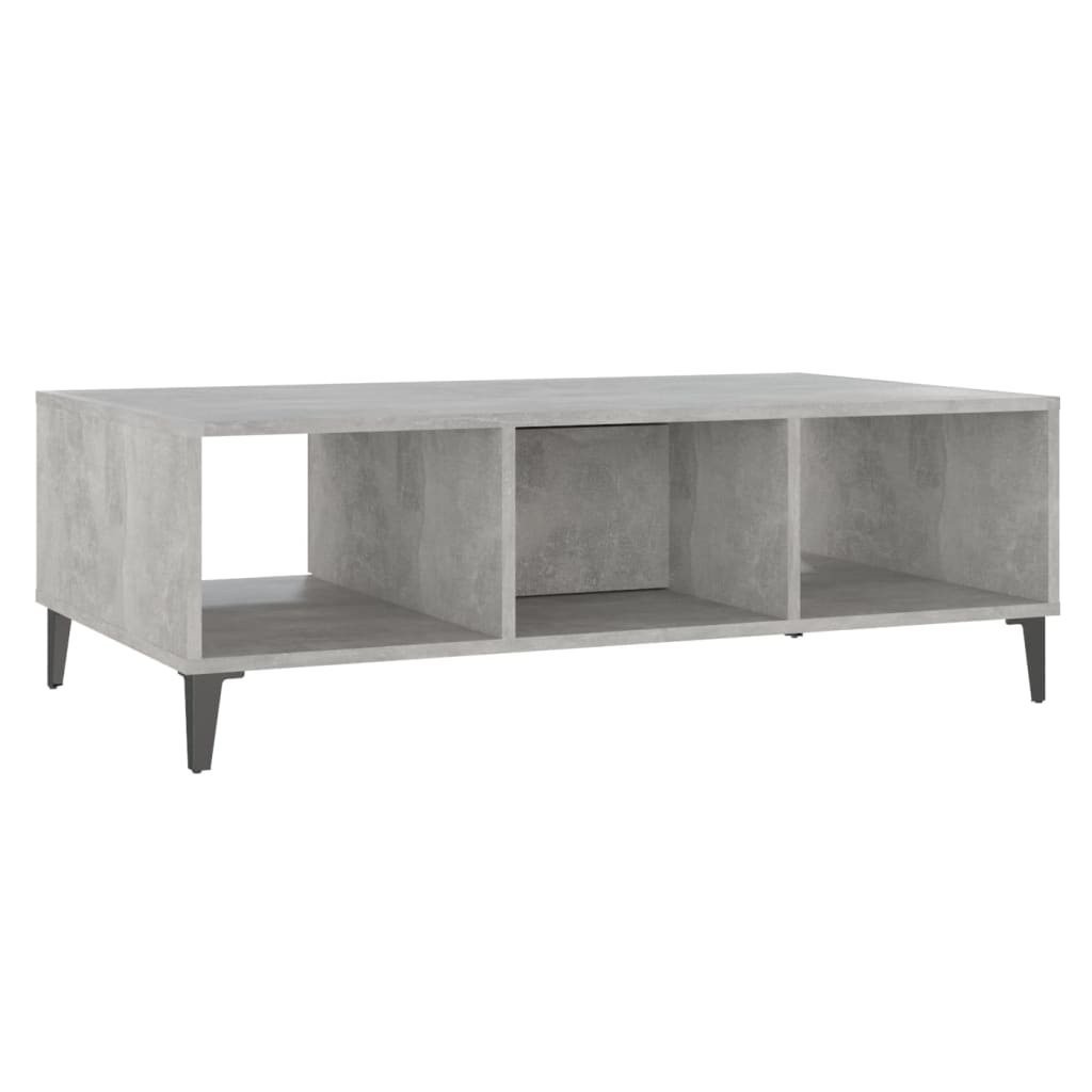 Table basse gris béton 103,5x60x35 cm en bois