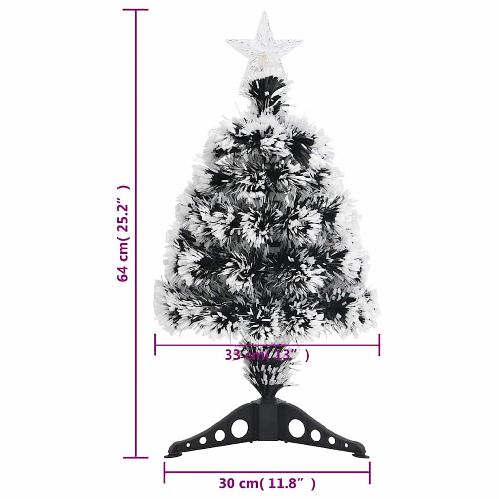 Weihnachtsbaum mit Beleuchtung Grün und Weiß 64cm Glasfaser
