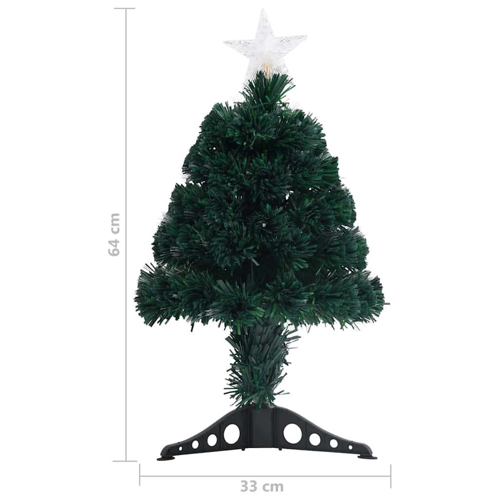 Vorbeleuchteter Weihnachtsbaum mit Ständer und LED 64 cm Glasfaser