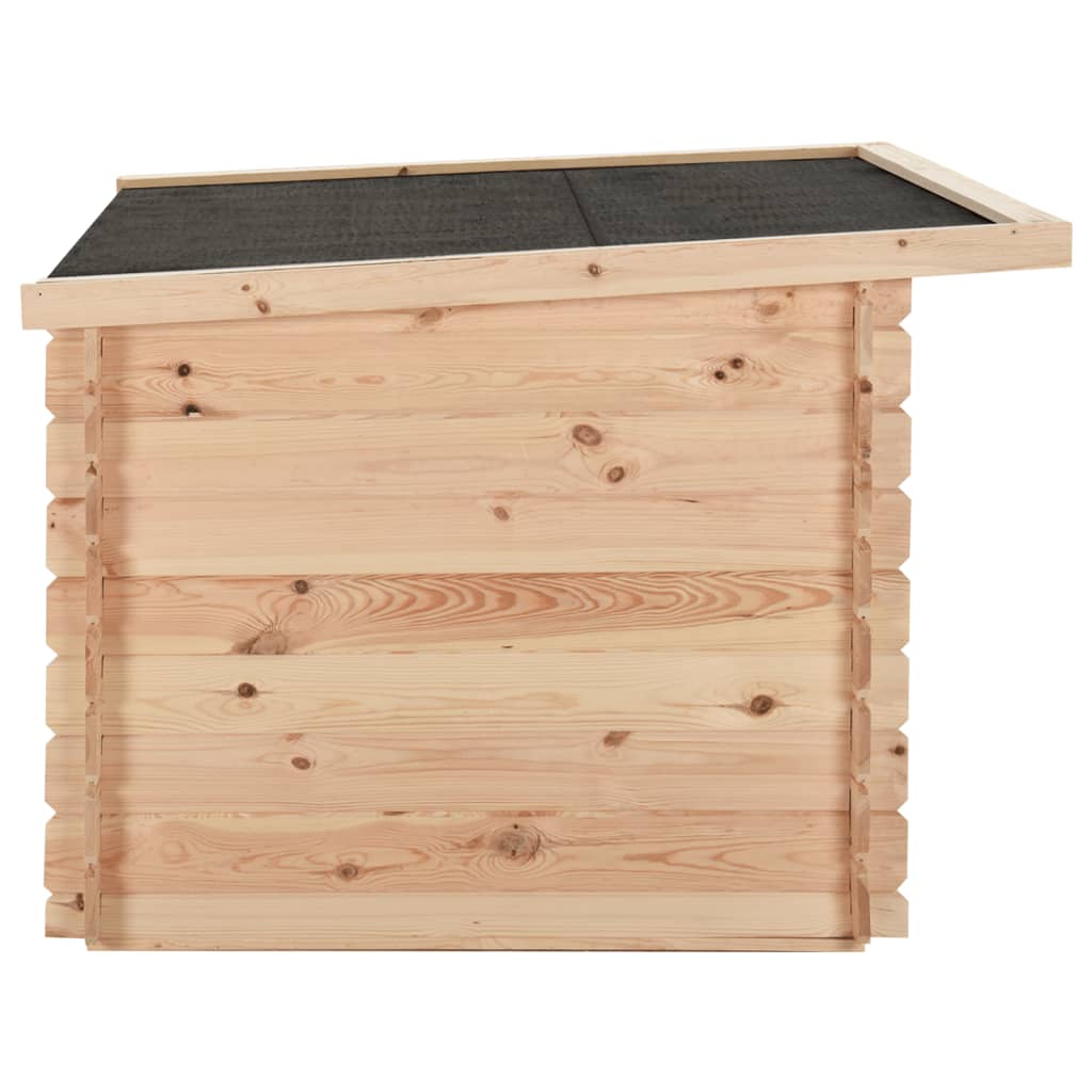 Hundehütte122,5x118x82,6 cm Massivholz Kiefer 14 mm