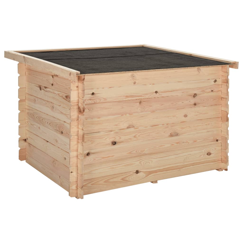 Hundehütte122,5x118x82,6 cm Massivholz Kiefer 14 mm