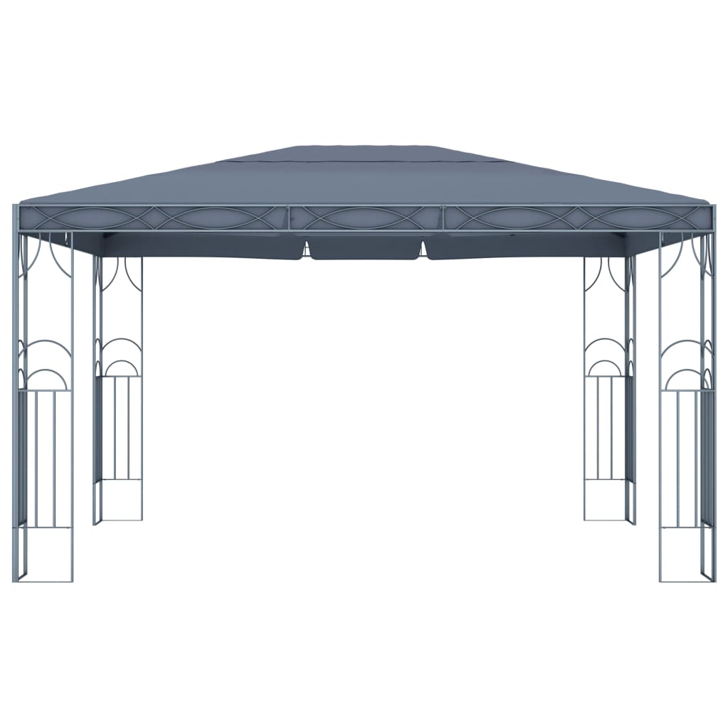 Pavilion with LED light chain 400x300 cm anthracite