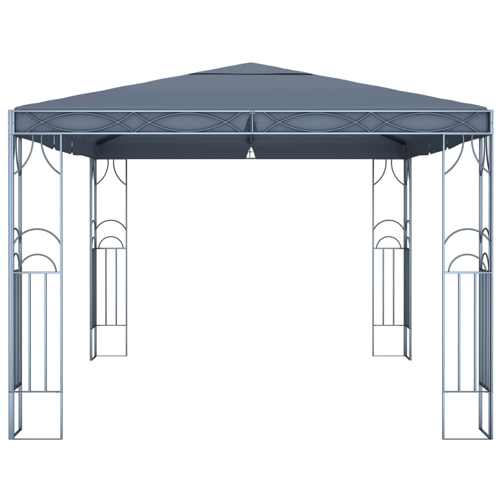 Pavilion with LED light chain 400x300 cm anthracite