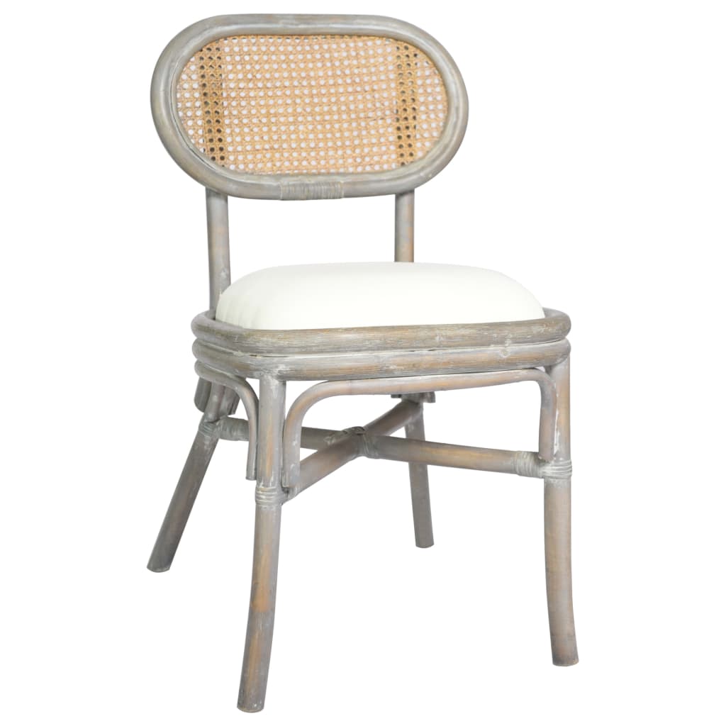 Dining chairs 6 pcs. Grey linen cover