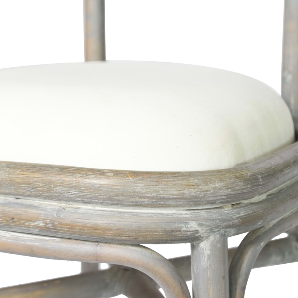 Dining chairs 6 pcs. Grey linen cover