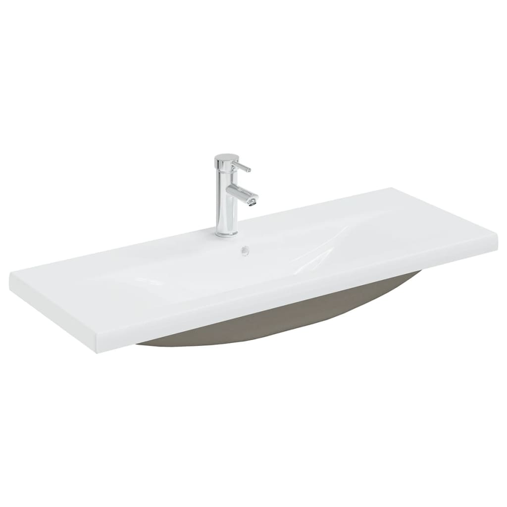 Washbasin base cabinet built-in basin Sonoma oak wood material