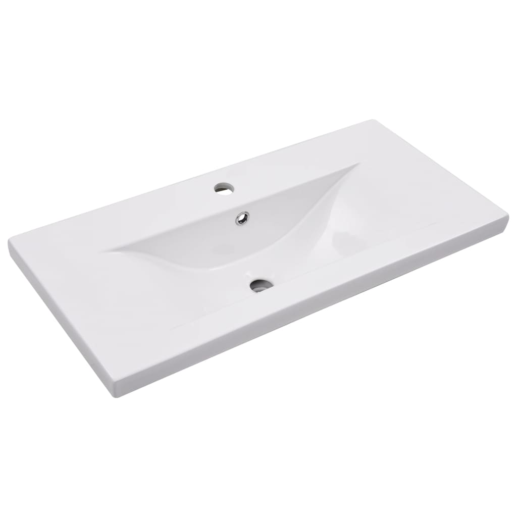 Washbasin base cabinet built-in basin Sonoma oak wood material