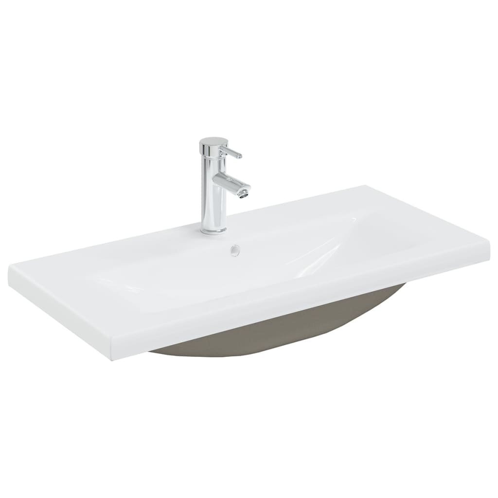 Washbasin base cabinet built-in basin Sonoma oak wood material