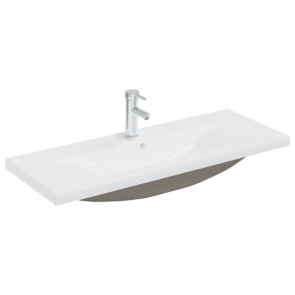 Washbasin base cabinet built-in basin Sonoma oak wood material