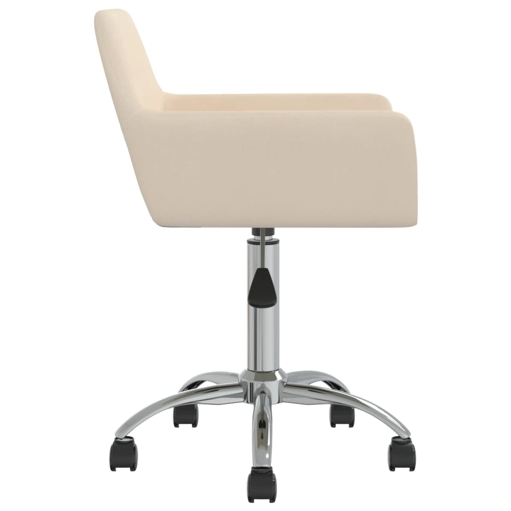 Bürostuhl Drehbar Creme Stoff