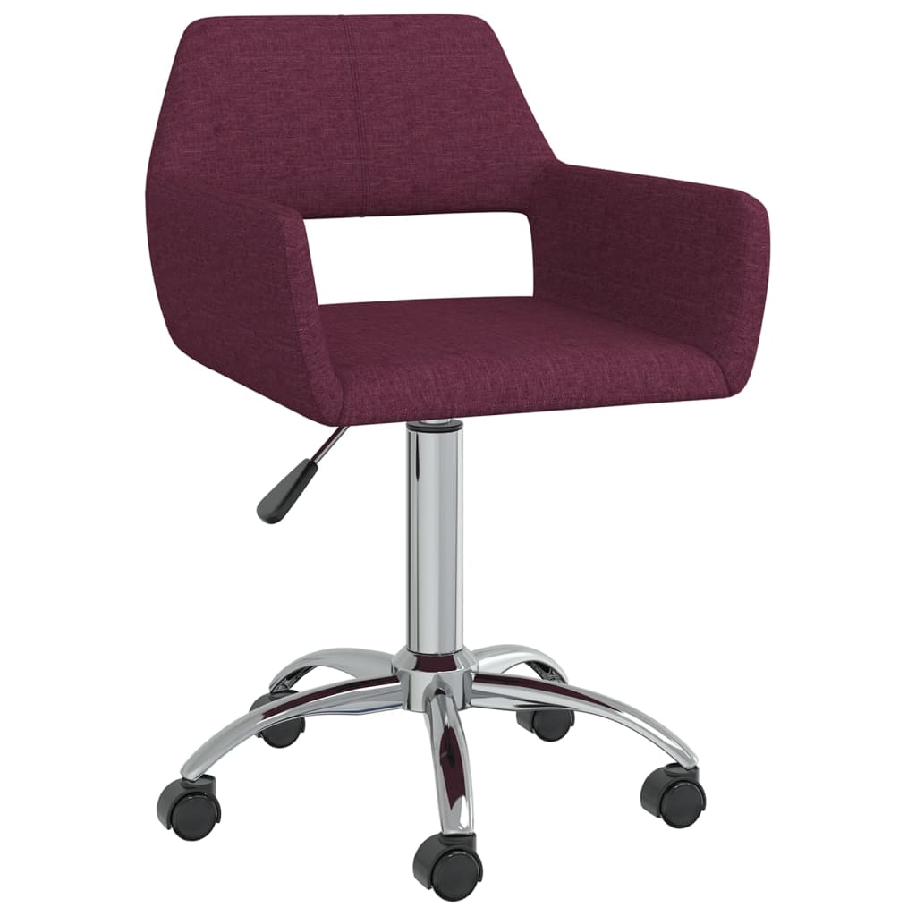 Bürostuhl Drehbar Lila Stoff