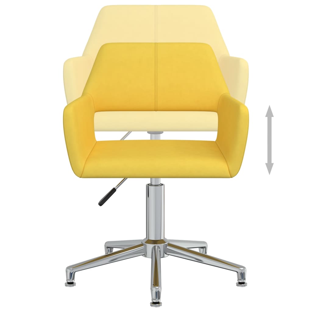 Bürostuhl Drehbar Gelb Stoff