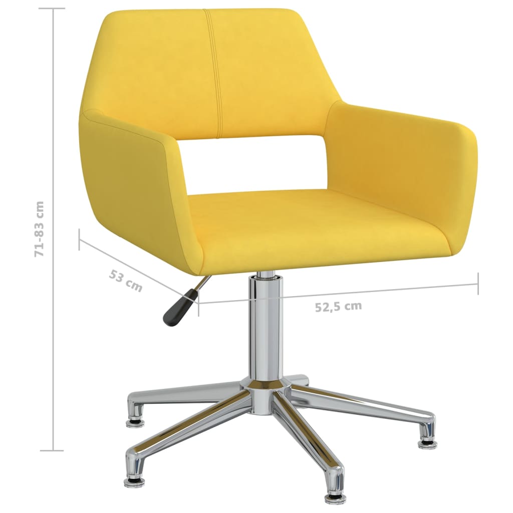 Bürostuhl Drehbar Gelb Stoff