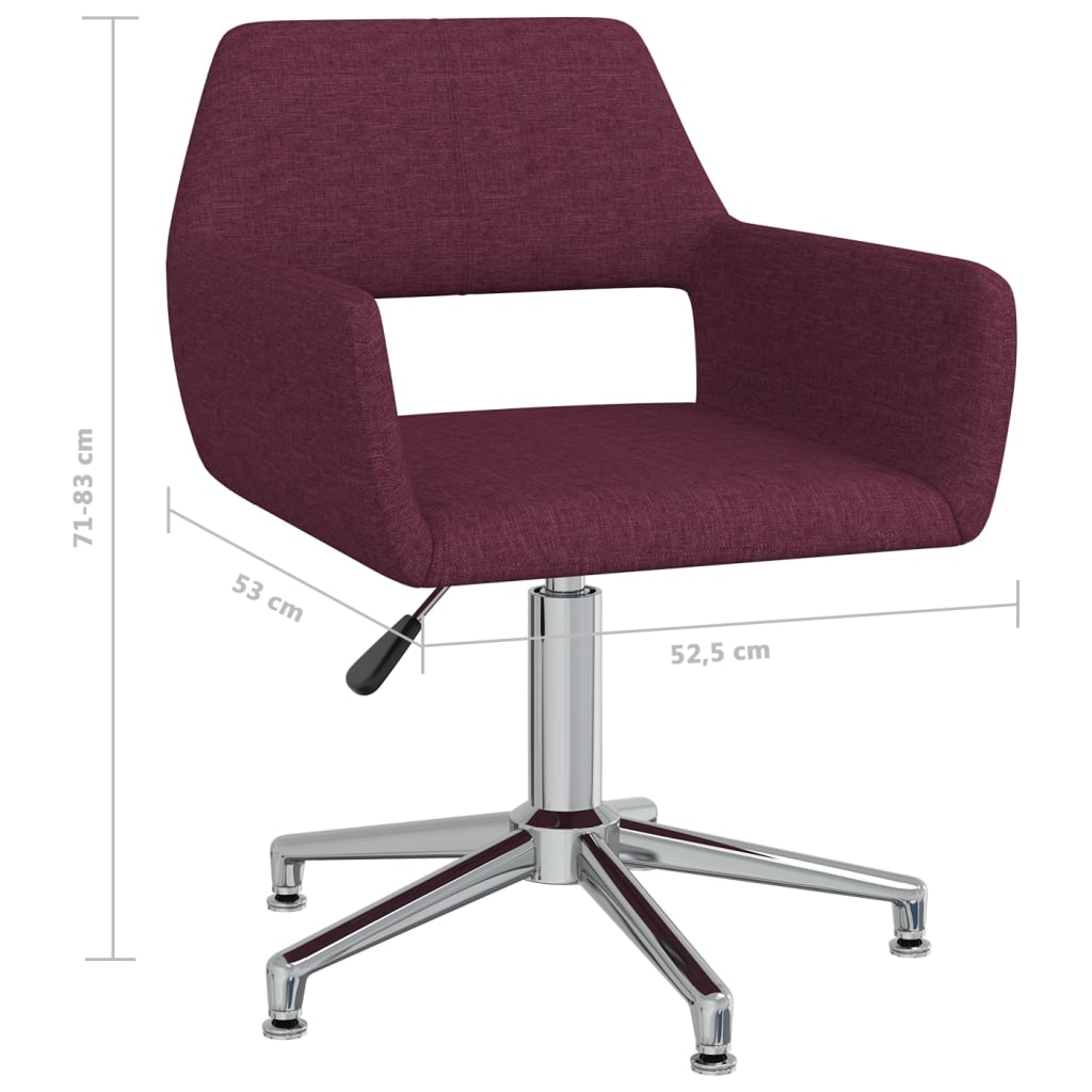 Bürostuhl Drehbar Lila Stoff