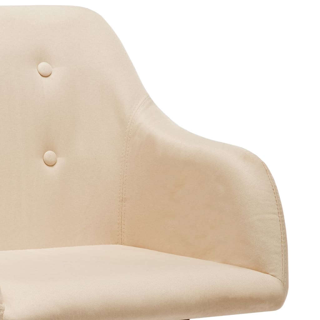 Bürostuhl Drehbar Creme Stoff