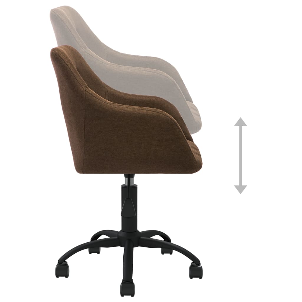 Bürostuhl Drehbar Braun Stoff