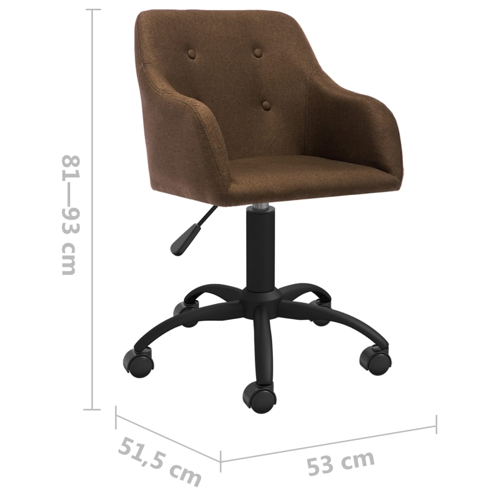 Bürostuhl Drehbar Braun Stoff