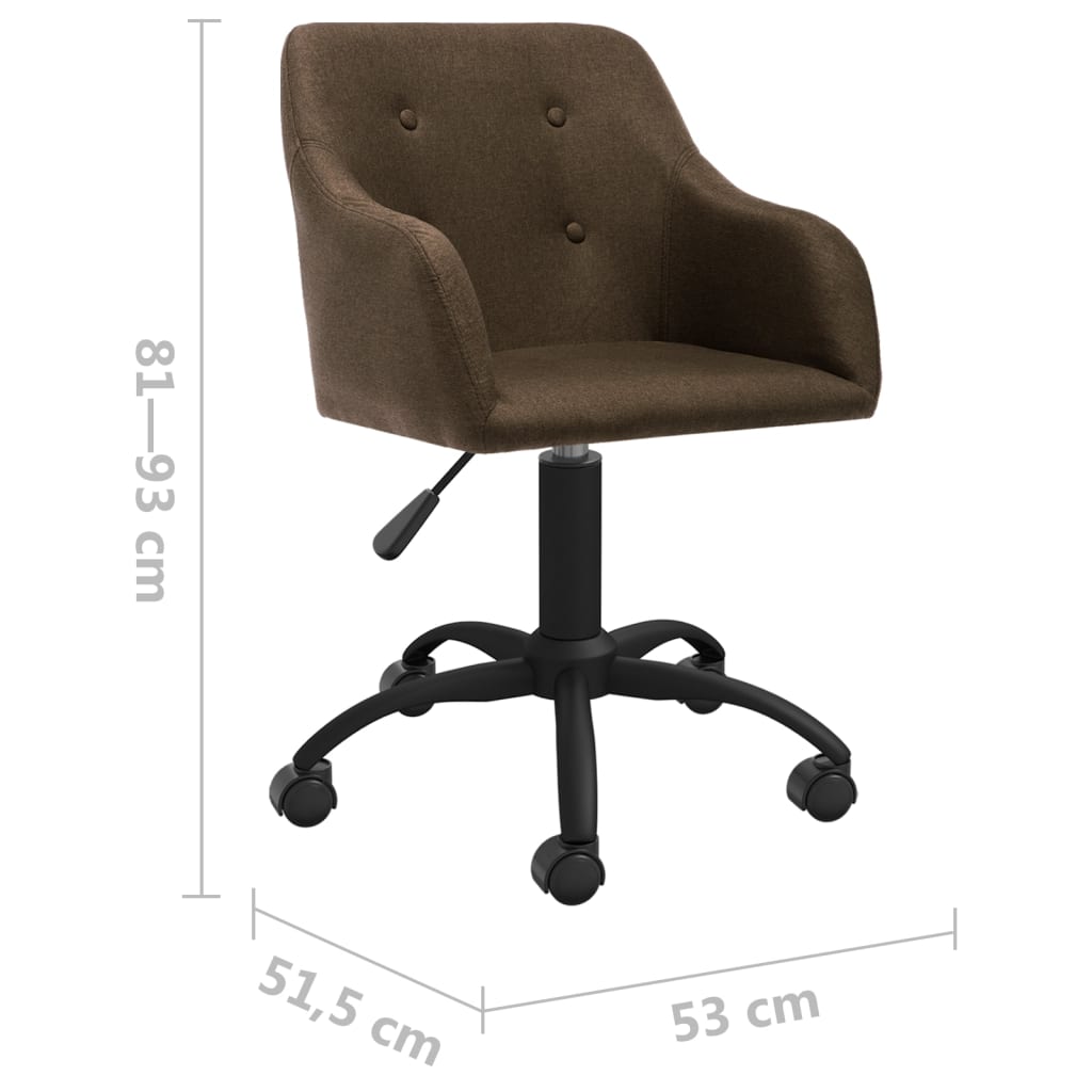 Bürostuhl Drehbar Dunkelbraun Stoff