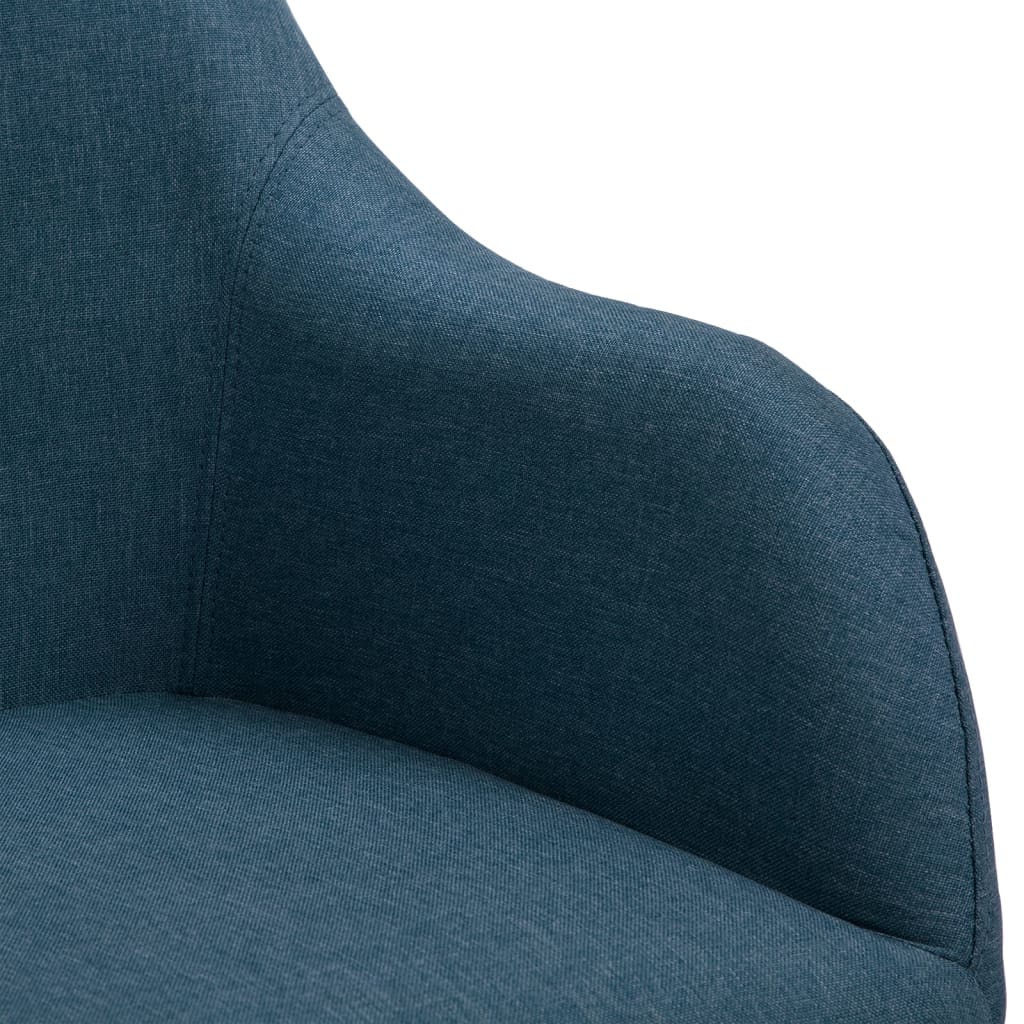 Bürostuhl Drehbar Blau Stoff