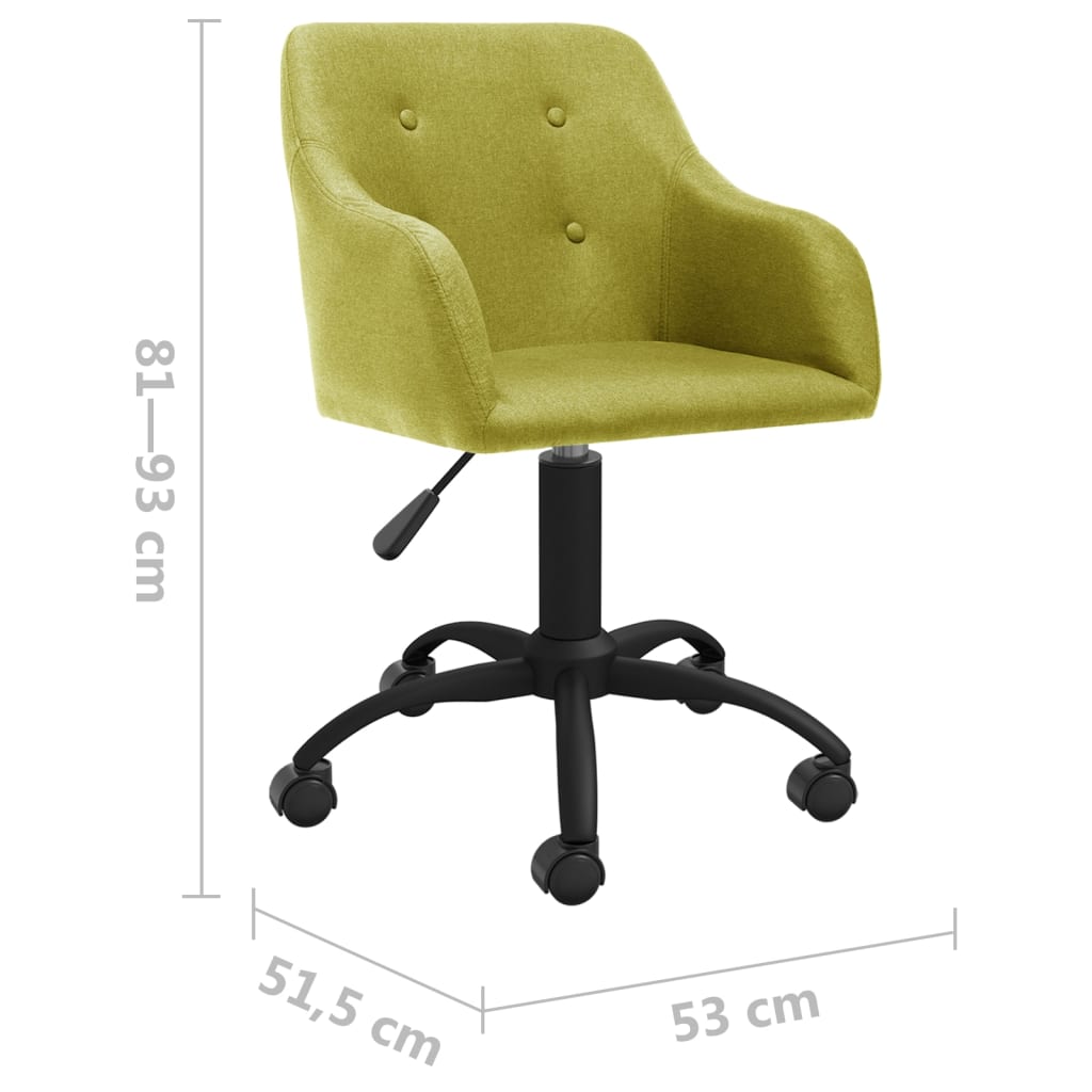 Bürostuhl Drehbar Grün Stoff