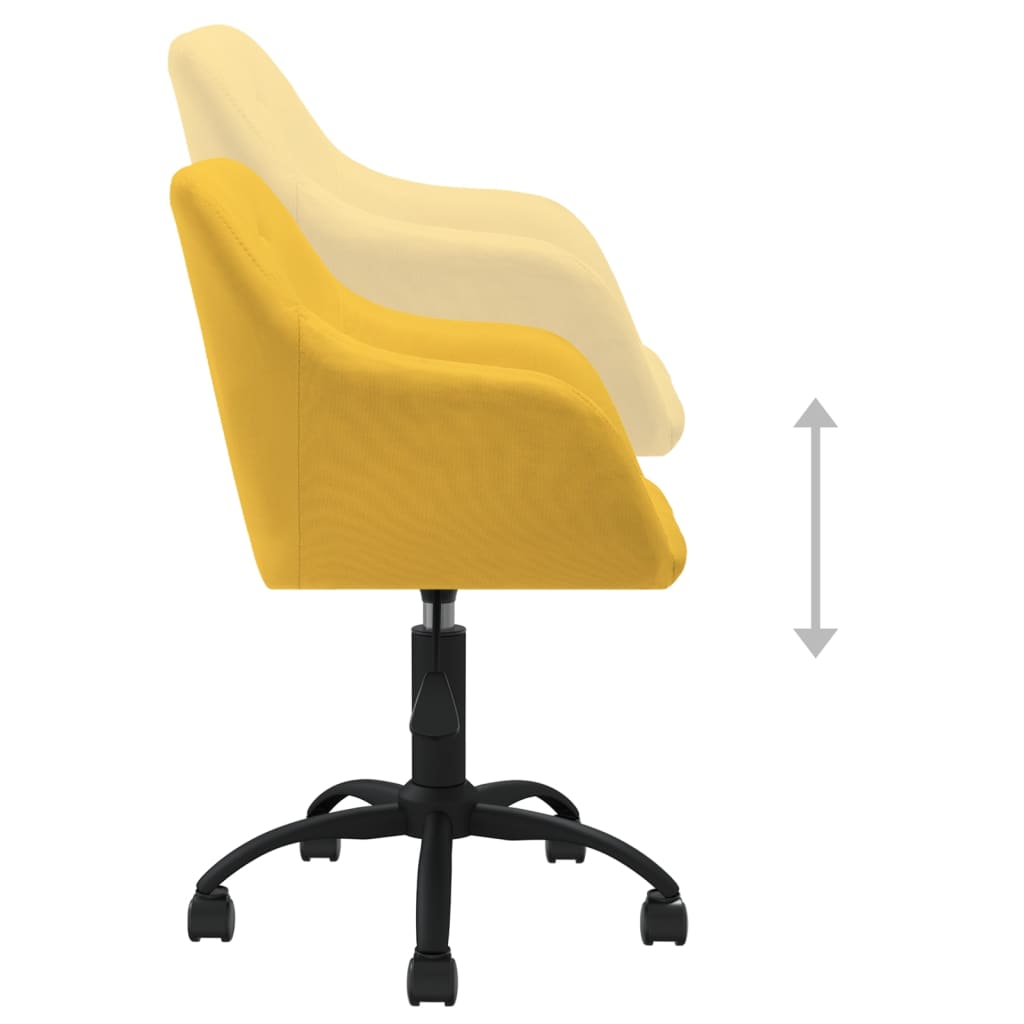 Bürostuhl Drehbar Gelb Stoff