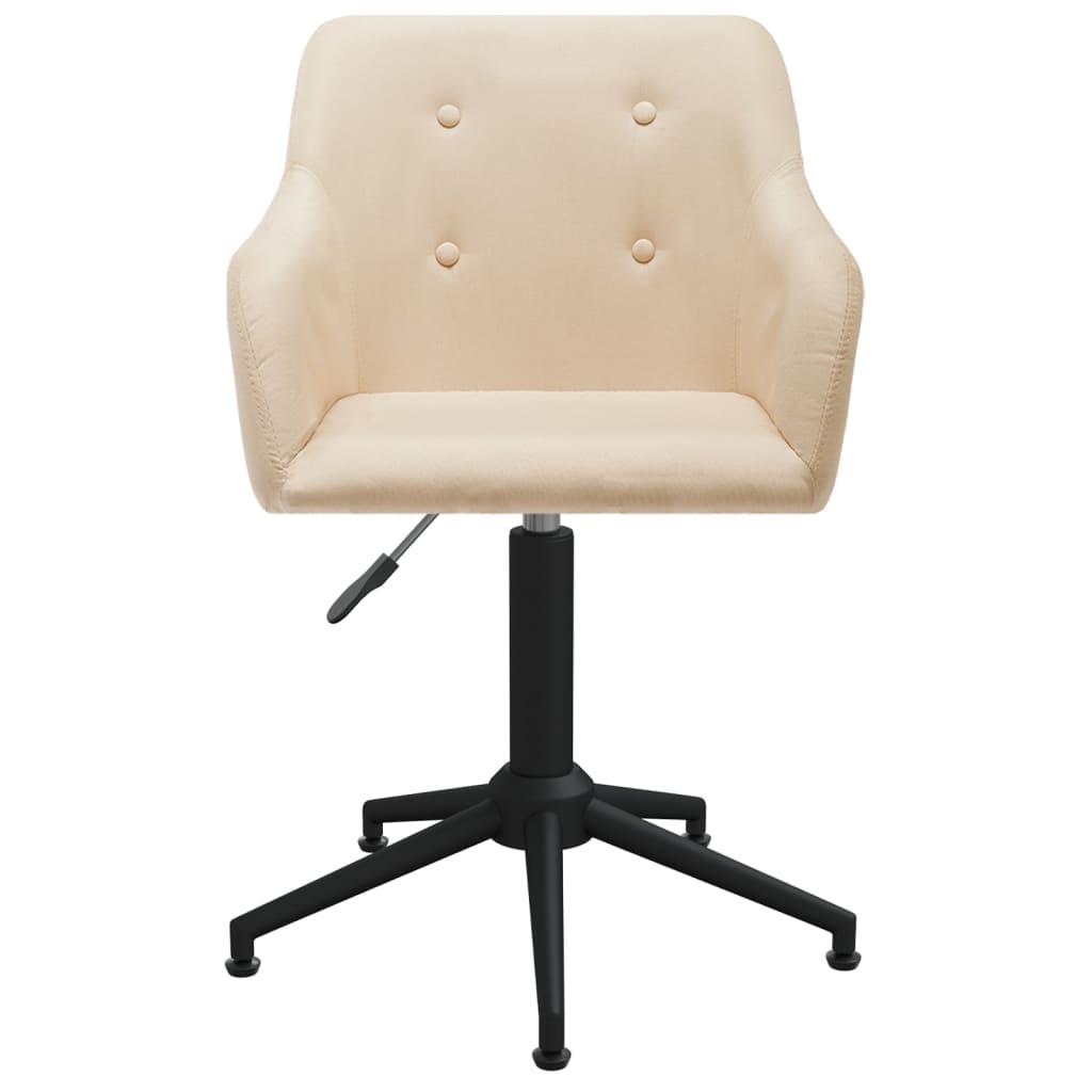 Bürostuhl Drehbar Creme Stoff