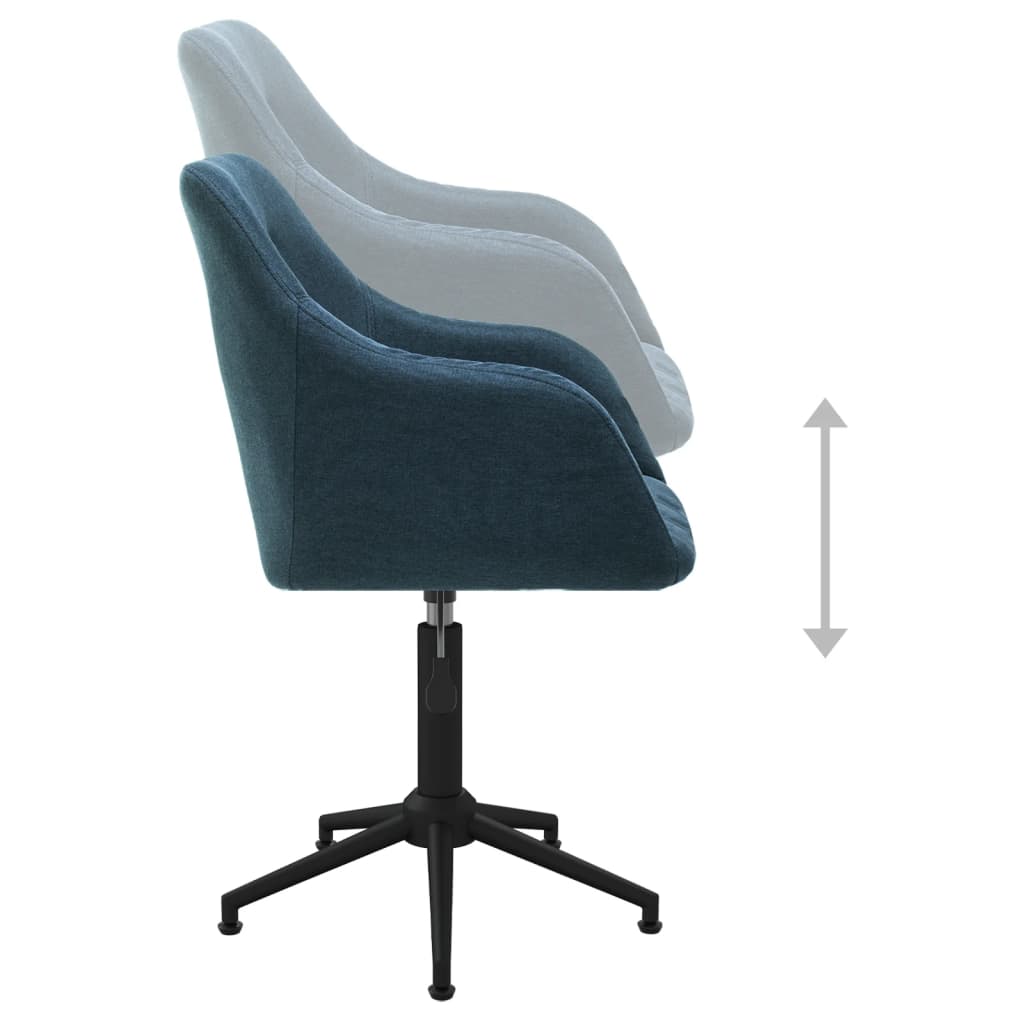 Bürostuhl Drehbar Blau Stoff