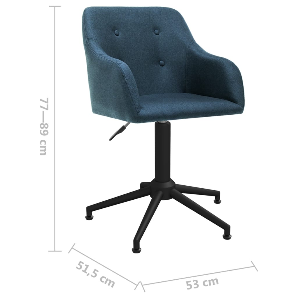 Bürostuhl Drehbar Blau Stoff