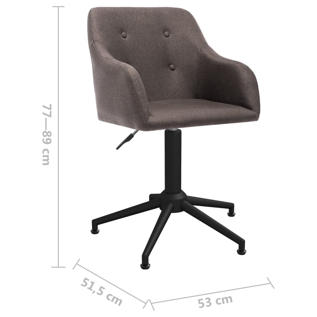 Bürostuhl Drehbar Taupe Stoff