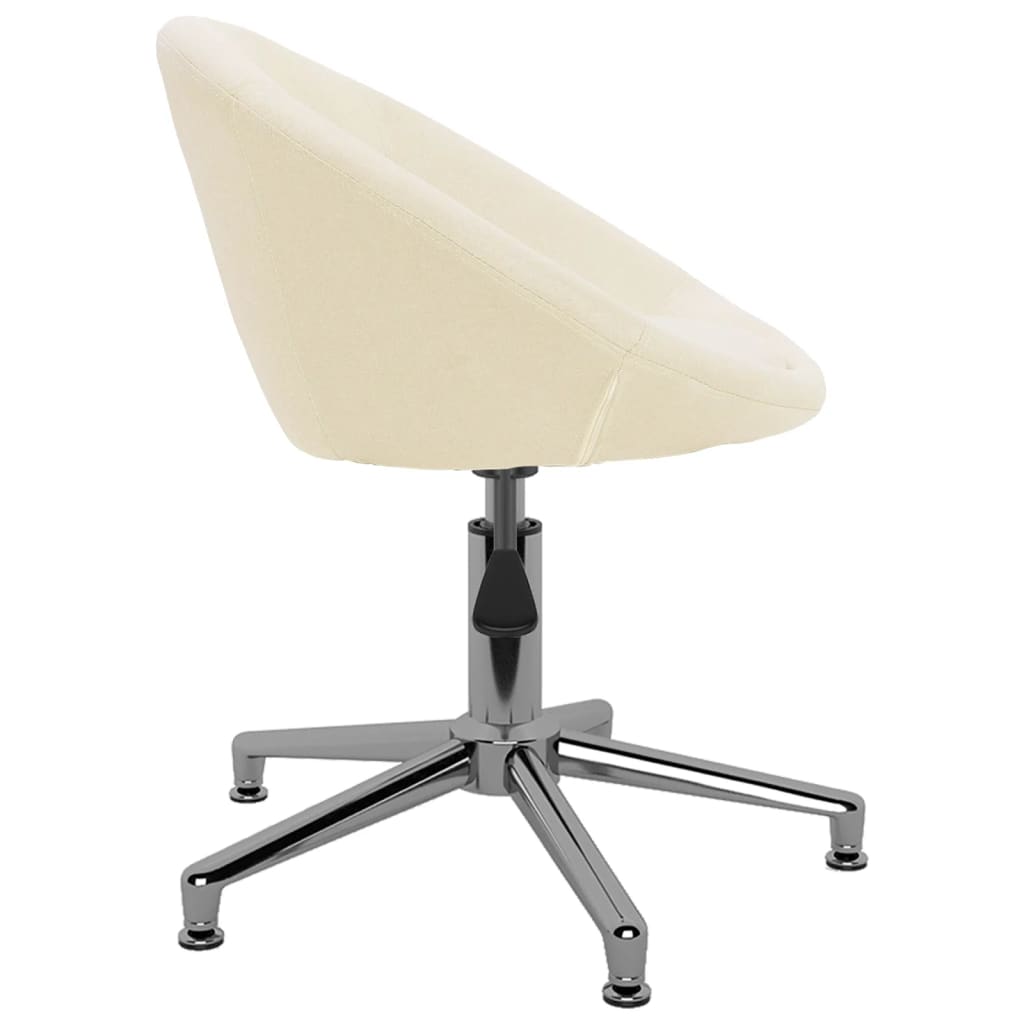 Bürostuhl Drehbar Creme Stoff