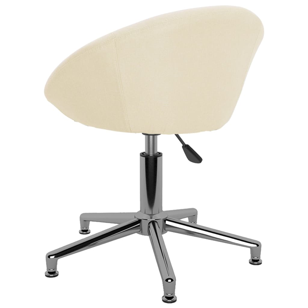 Bürostuhl Drehbar Creme Stoff