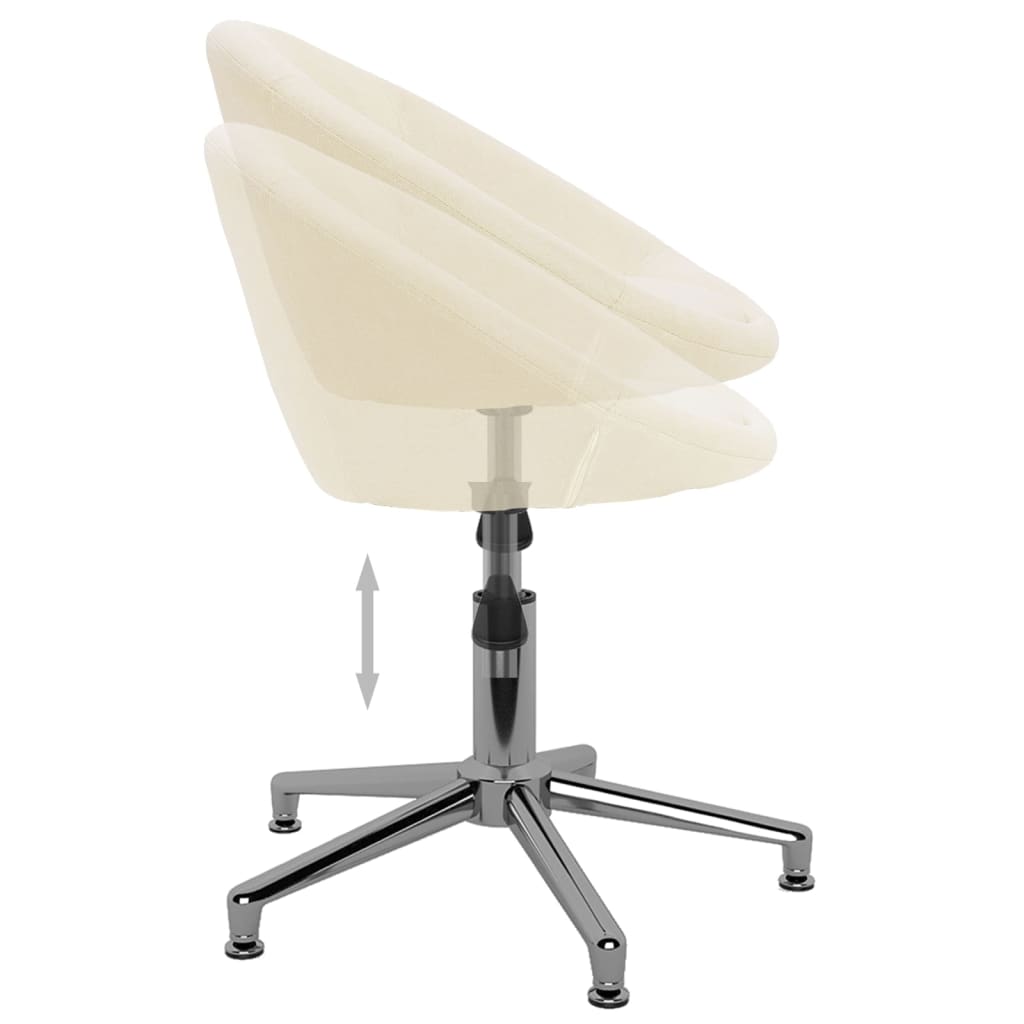 Bürostuhl Drehbar Creme Stoff
