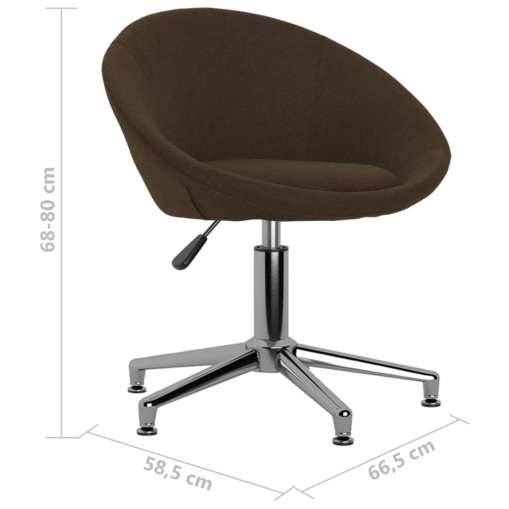 Bürostuhl Drehbar Dunkelbraun Stoff