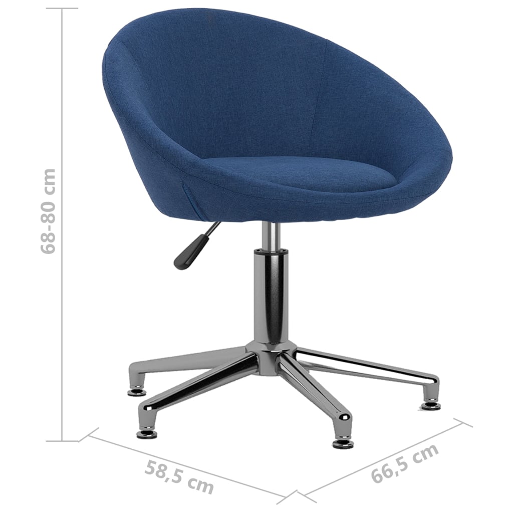 Bürostuhl Drehbar Blau Stoff