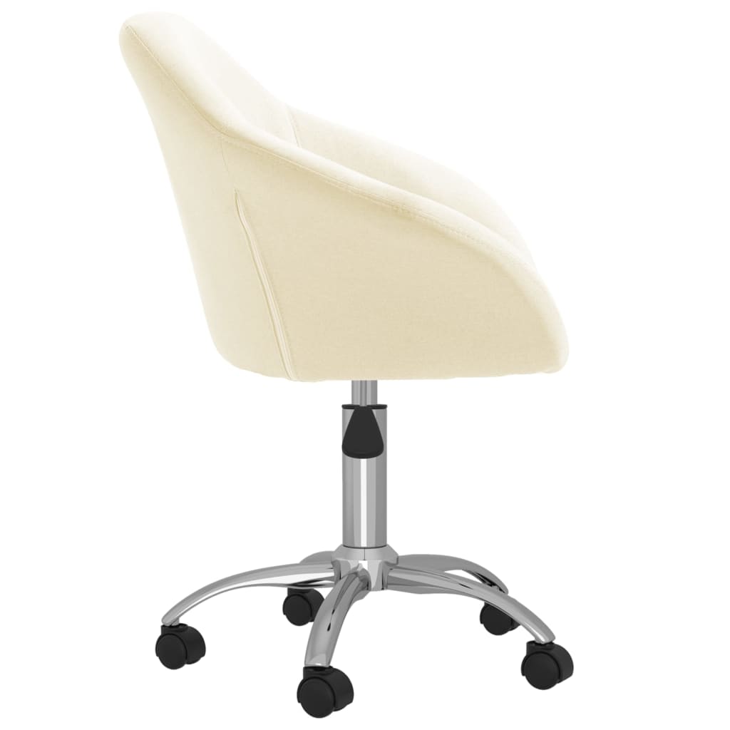 Bürostuhl Drehbar Creme Stoff