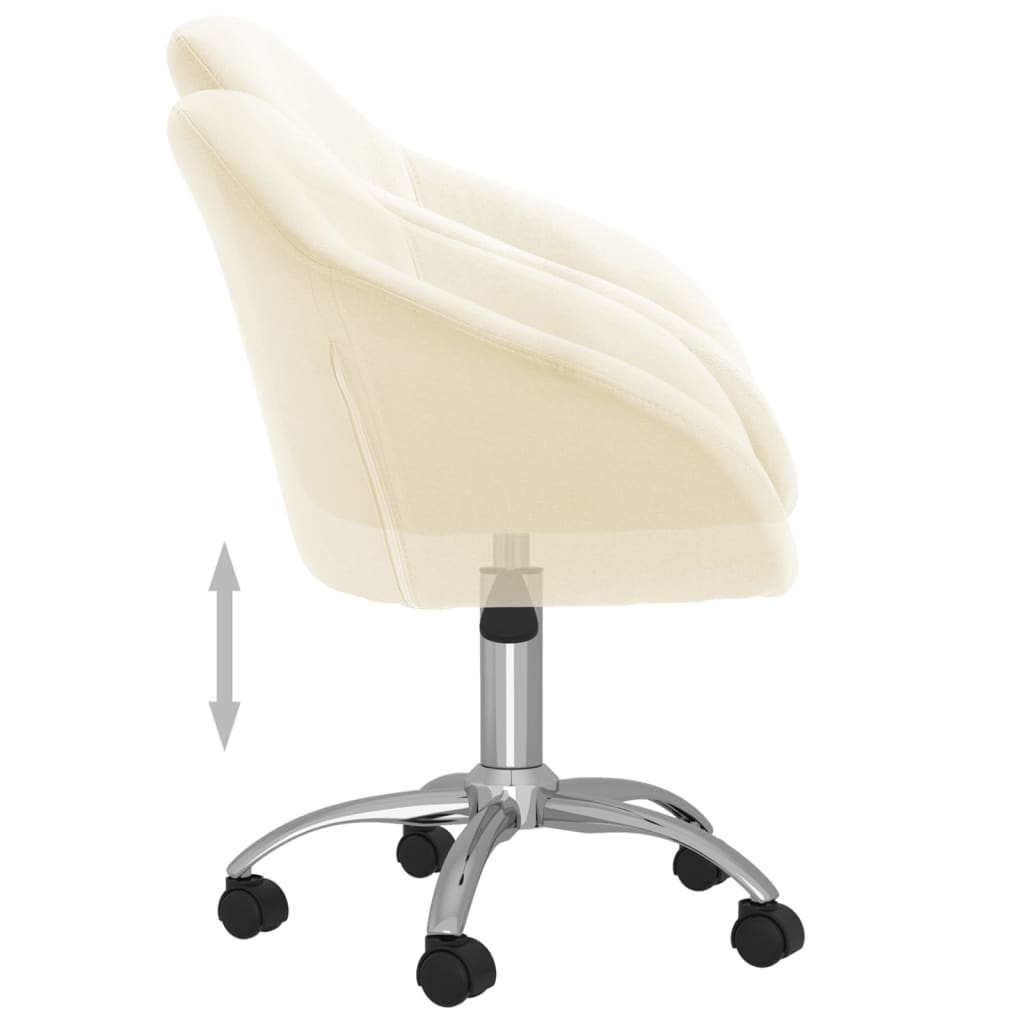 Bürostuhl Drehbar Creme Stoff