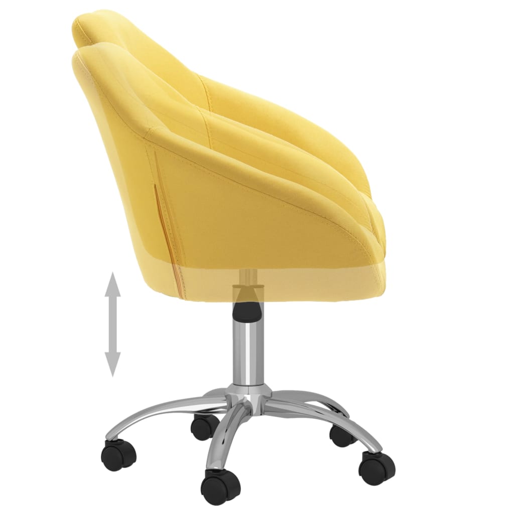 Bürostuhl Drehbar Gelb Stoff