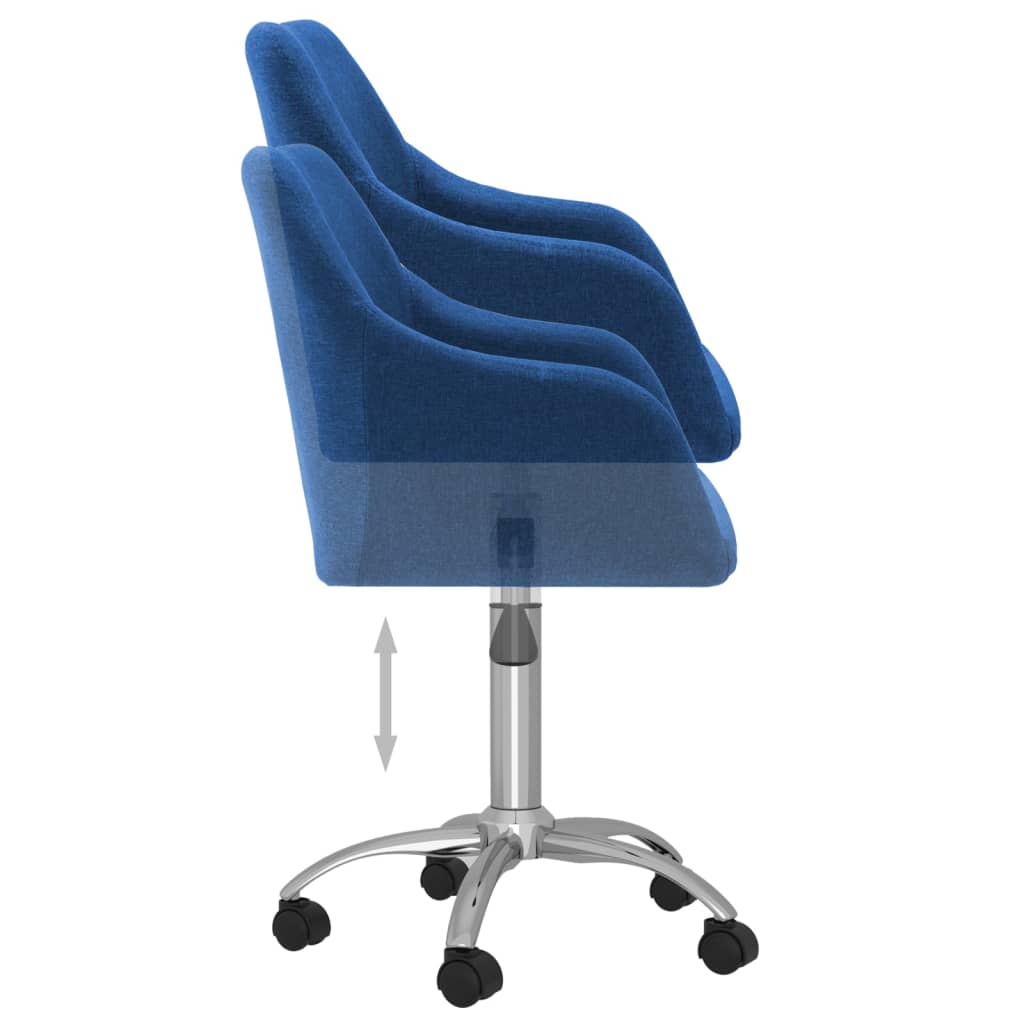 Bürostuhl Drehbar Blau Stoff